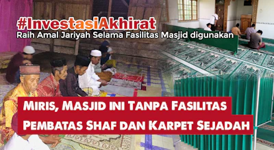 Investasi Akhirat, Hadirkan Pembatas Shaf dan Sejadah Masjid