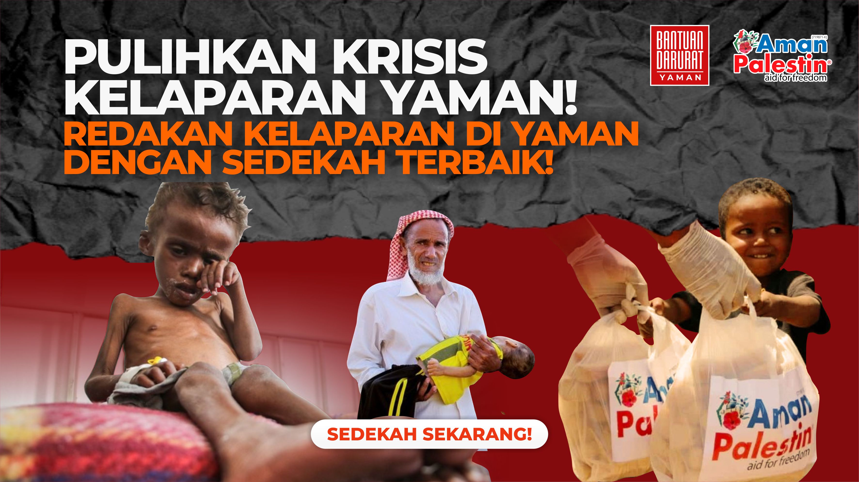 Krisis Kelaparan Menyerang, Bantu Muslim Yaman Bertahan