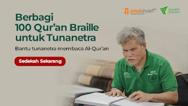 Berbagi 100 Qur'an Braille untuk Tunanetra - Bantu Mereka Membaca Al-Qur'an