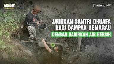 Santri Sukamanah Mandi dan Berwudhu Pakai Air Berlumpur