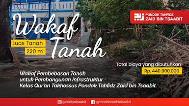 Patungan Pembebasan Lahan Pondok Tahfidz Zaid Bin Tsaabit