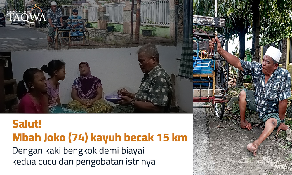 Ringankan Beban Mbah Joko, Tukang Becak Disabilitas