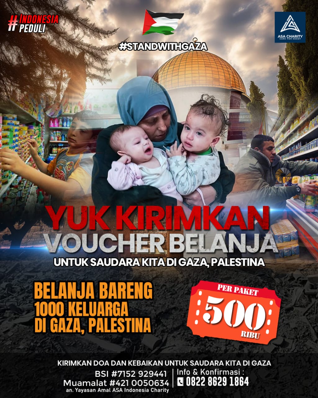 Berbagi Voucher Belanja Gratis Untuk 1000 Keluarga Palestina