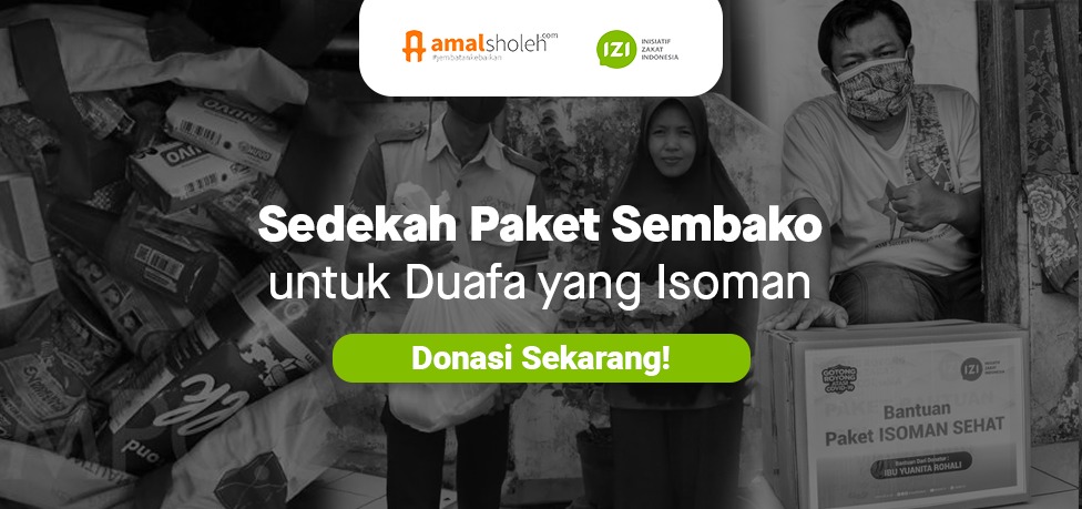 Sedekah Paket Sembako untuk Duafa yang Isoman