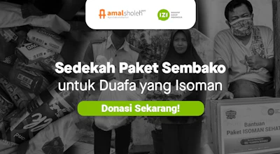 Sedekah Paket Sembako untuk Duafa yang Isoman