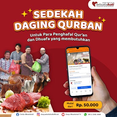Sedekah Daging Qurban untuk santri tahfidz