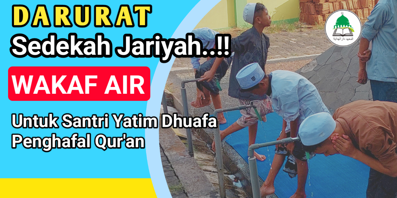 Wakaf Air, Alirkan Air Bersih Untuk Santri Yatim