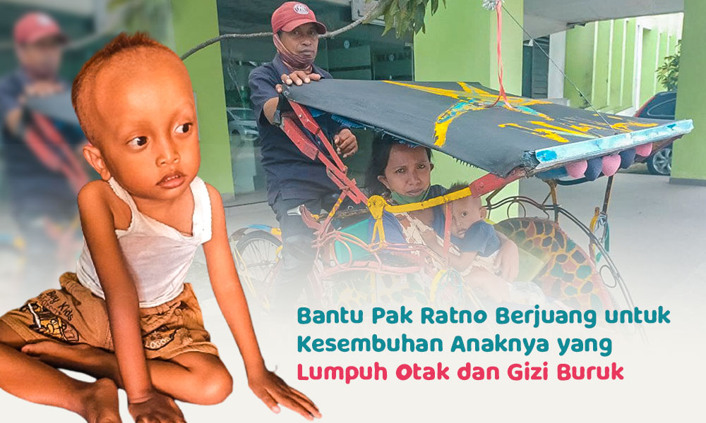 Pak Ratno, Tukang Becak Cari Nafkah Buat Anaknya yang Lumpuh Otak
