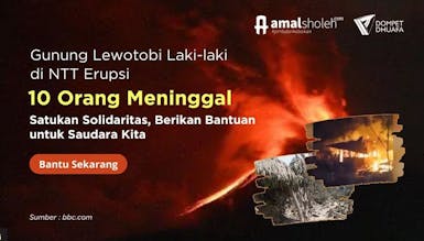 DARURAT ! Bantu Korban Erupsi Gunung Lewotobi Laki-laki di NTT