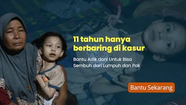 11 Tahun Berbaring di Kasur, Bantu Adik Dini Berobat