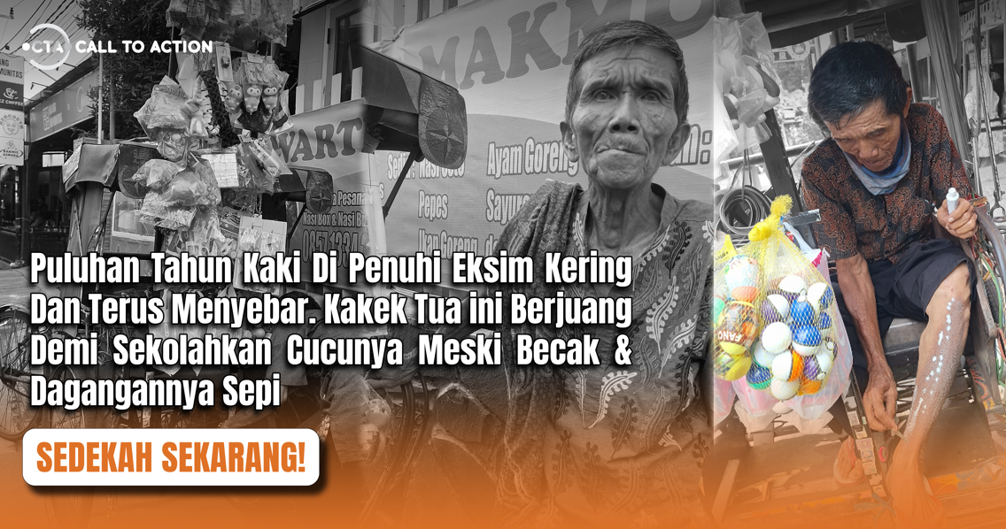 Juang Kakek Tua Nahan Sakit Demi Cucu Tak Putus Sekolah