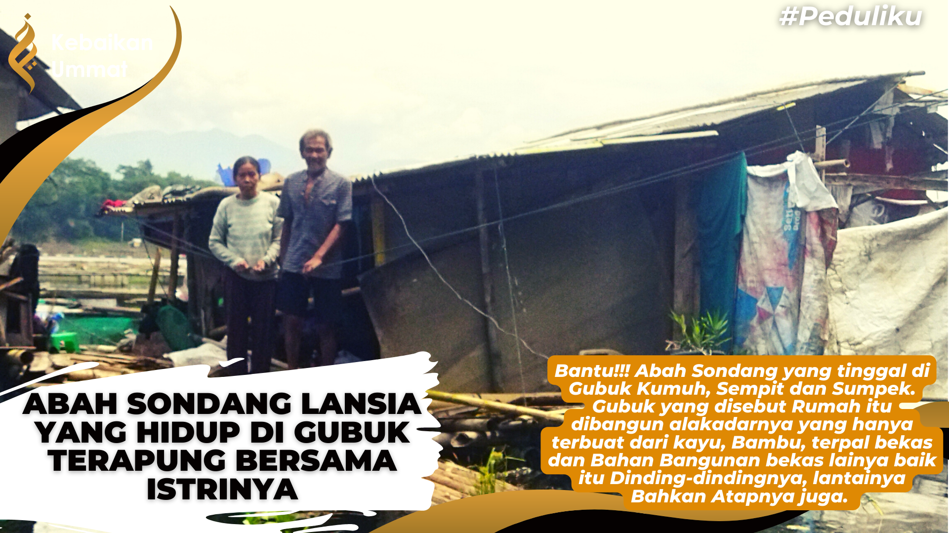 ABAH SONDANG LANSIA YANG HIDUP DI GUBUK TERAPUNG BERSAMA ISTRINYA