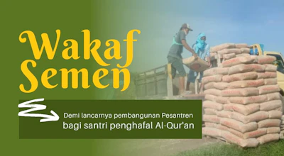 Wakaf semen untuk masjid serta pesantren