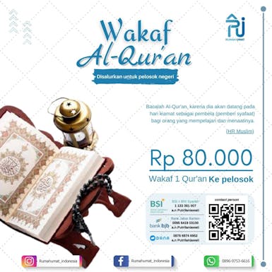 Wakaf Al quran untuk pelosok negeri