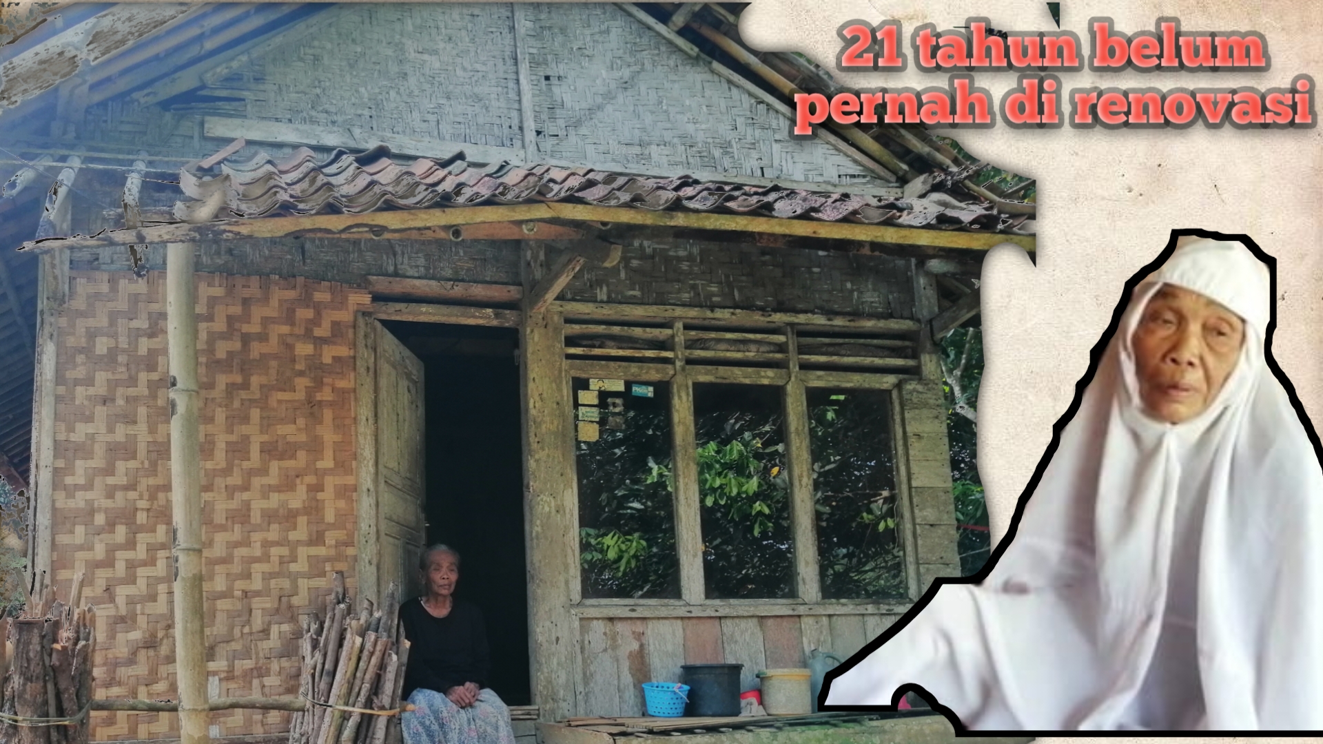 Lansia Sebatangkara Tinggal di Rumah Reyot