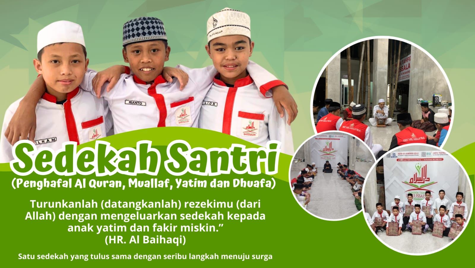 Bantu Kebutuhan Santri Muallaf Yatim Dan Dhuafa Pondok Tahfidz Darussalam Pinrang