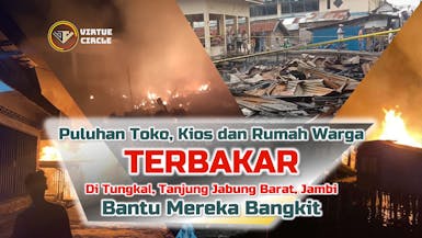 Tungkal Terbakar. Puluhan Kios dan Rumah terdampak.