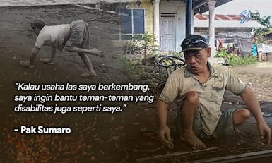 Bantu Usaha Pak Sumaro, Tukang Las Disabilitas