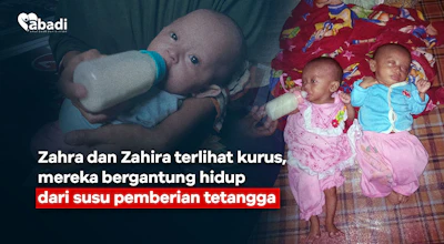 Orang tua kabur, Bayi kembar dirawat nenek penjual sayur