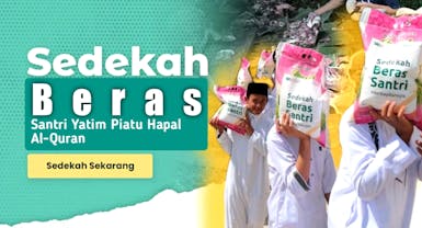 Sedekah Beras Penuhi Makan Para Santri Yatim di Bulan Ramadhan