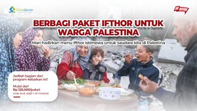 Berbagi Paket Ifthar untuk warga Palestina
