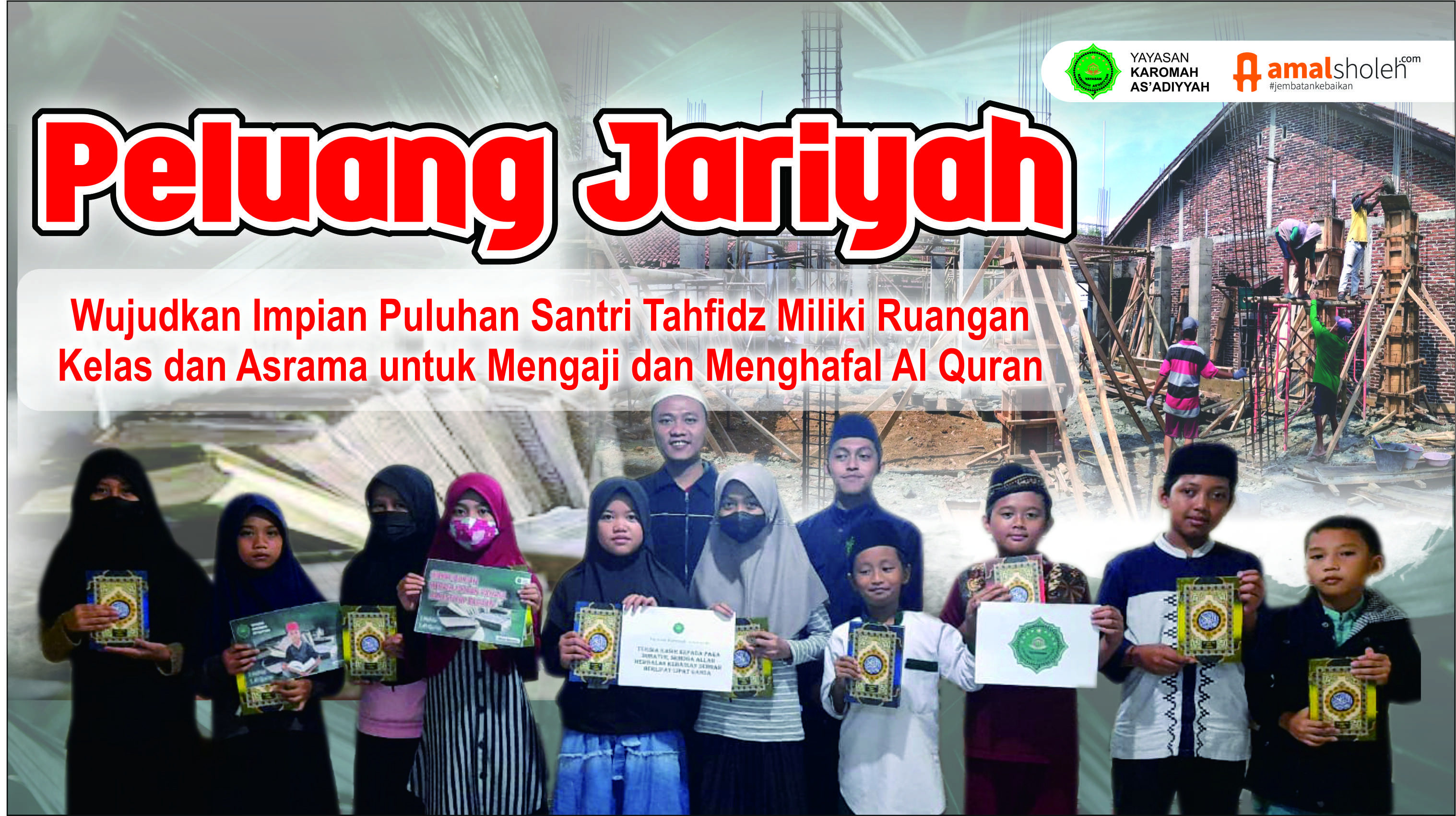 Wakaf Bangunan Pesantren GRATIS YATIM PIATU