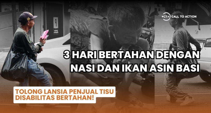 Juang Penjual Tisu Disabilitas Hidup Dengan Nasi Basi