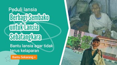 Lansia hidup serba kekurangan, bantuan kita sangat berarti bagi mereka