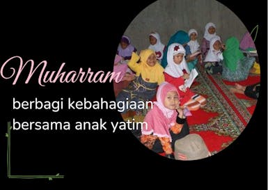 Kebahagiaan bersama anak yatim