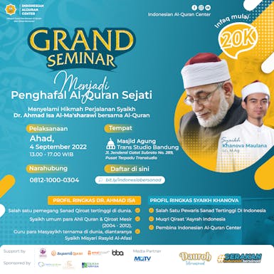 Grand Seminar #IndonesiaBersanad - Menjadi Penghafal Al Quran Sejati