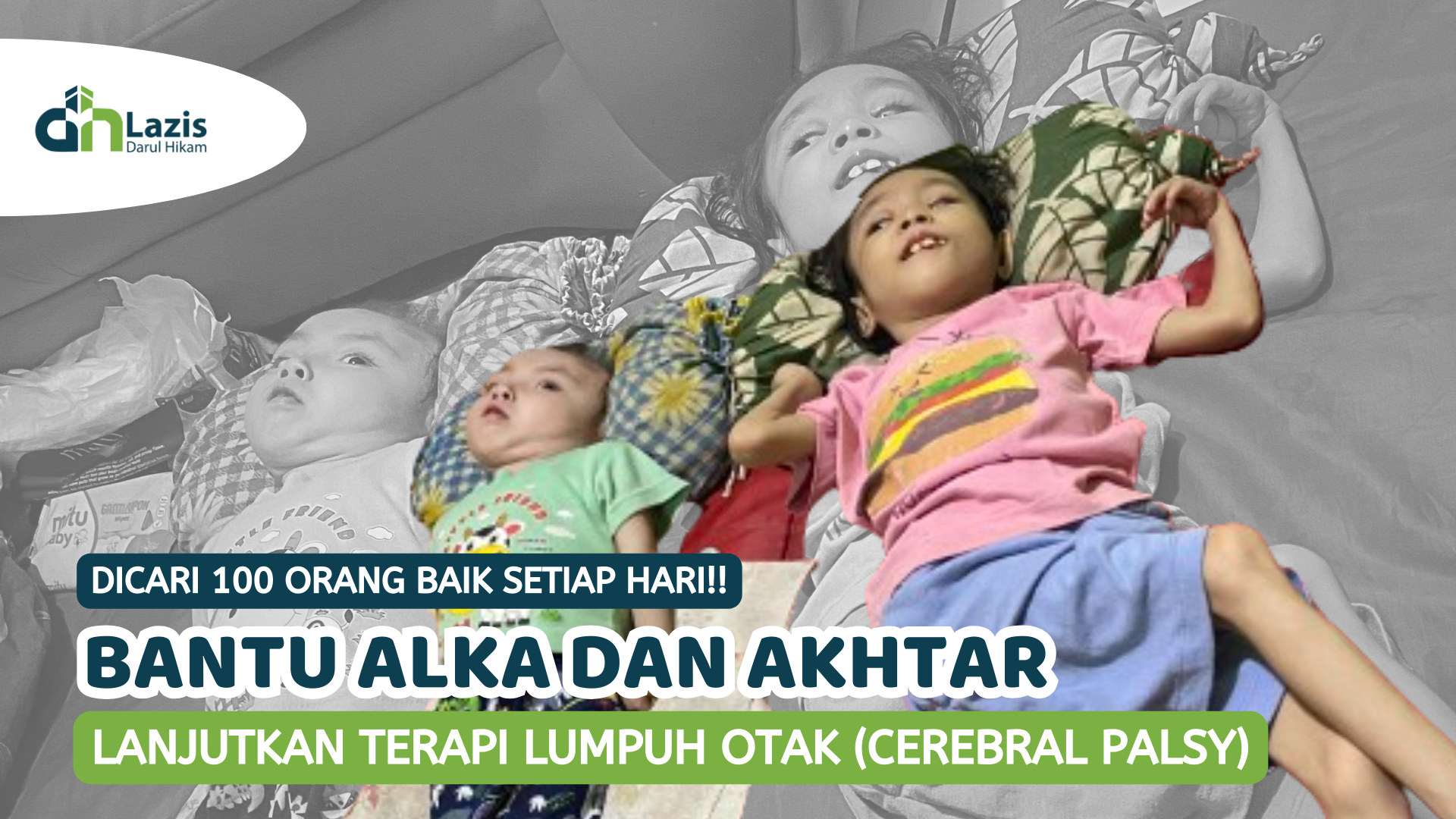 Bantu Alka dan Akhtar Lanjutkan Terapi Lumpuh Otak