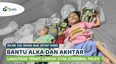 Bantu Alka dan Akhtar Lanjutkan Terapi Lumpuh Otak