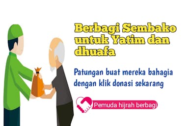 Gerakan sedekah sembako untuk yatim dan dhuafa