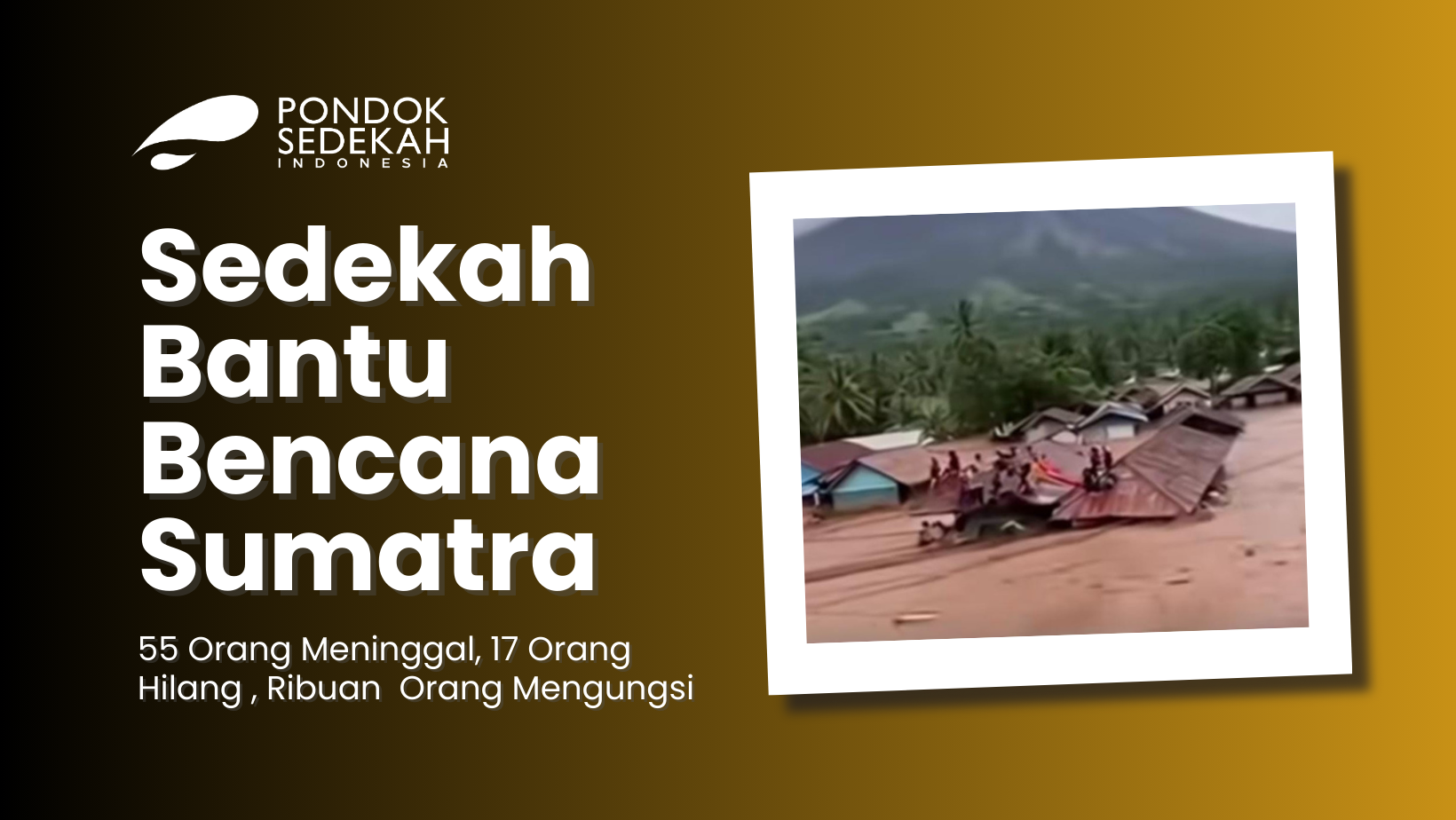 Sedekah Bantu Korban Banjir Bandang Sumatra