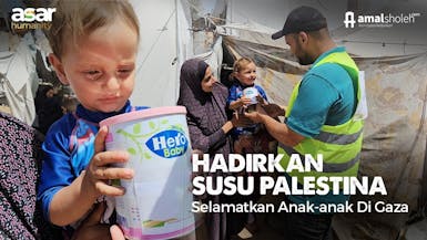 Susu untuk Palestina Bantu Anak-anak Tak Kelaparan