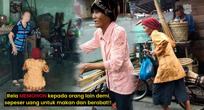 Rela Jualan Sapu Lidi Tempuh 10 KM untuk Biaya Pengobatan Sang Suami Yang Sedang Stroke