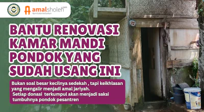 BANTU RENOVASI KAMAR MANDI PONDOK YANG SUDAH USANG INI