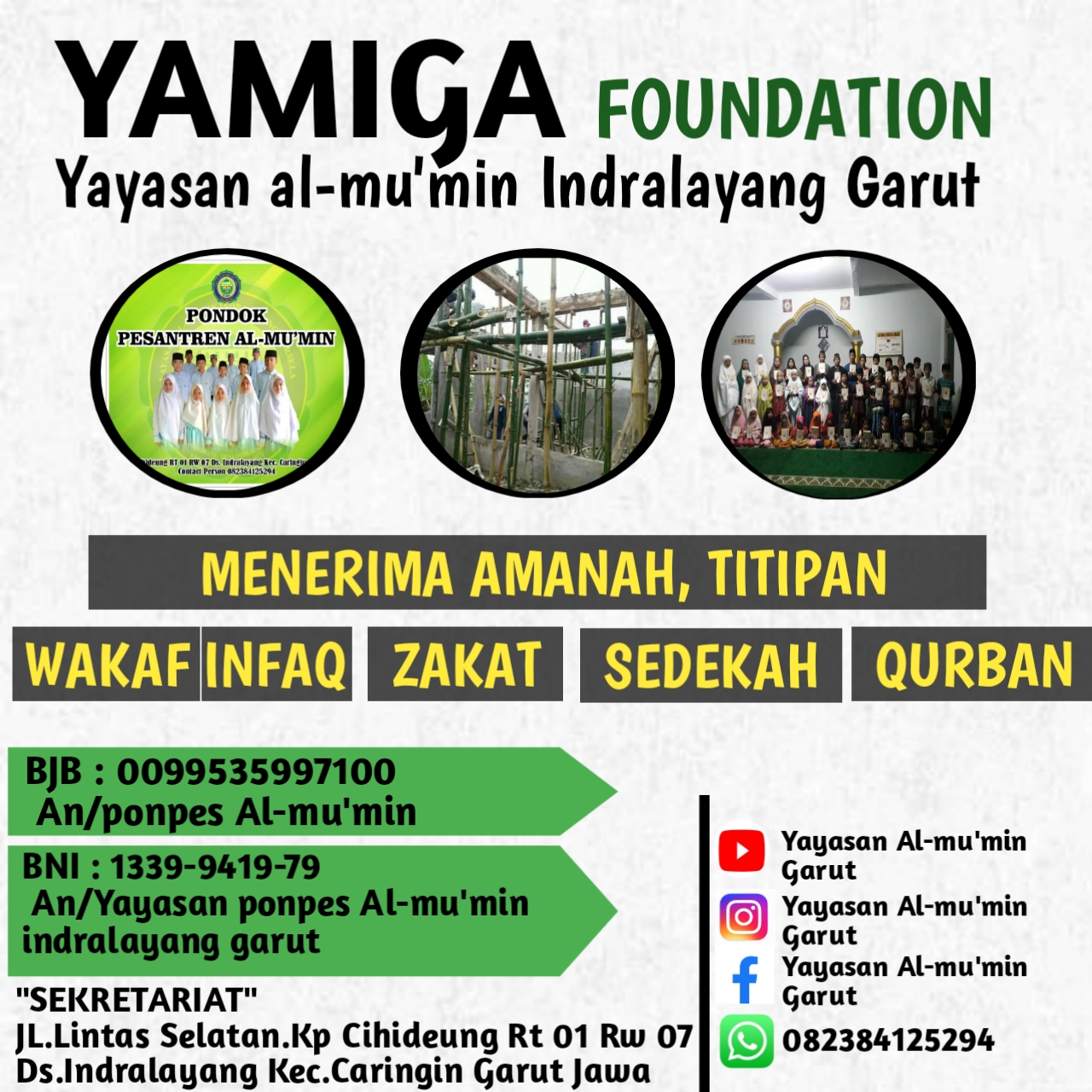 PEMBANGUNAN ASRAMA SANTRI TAHFIDZ QUR'AN AL-MU'MIN