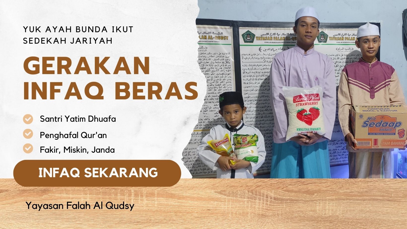 Sedekah Beras untuk Santri