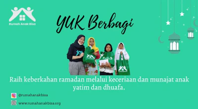 Yuk Raih keberkahan Ramadhan dengan Santunan dan Doa Bersama Anak Yatim Dhuafa
