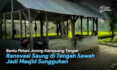 Sholat di Tengah Sawah, Warga Jorong Kampuang Tangah Ingin Bangun Masjid Pertama