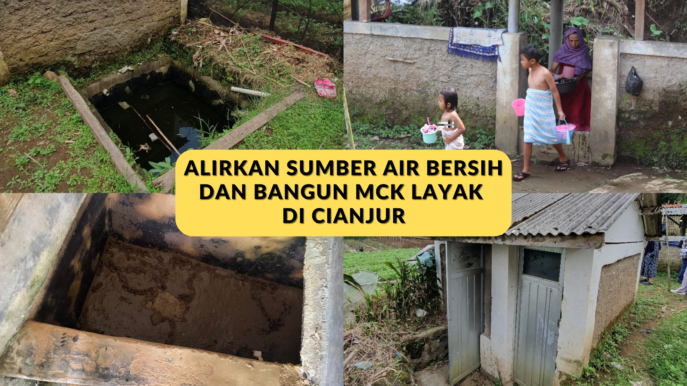 Bantu MCK Layak dan Sumber Air Bersih untuk Warga Cianjur