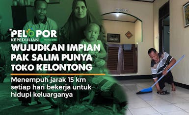 Berjalan Jauh dengan Merangkak, Bantu Pak Salim Punya Modal usaha