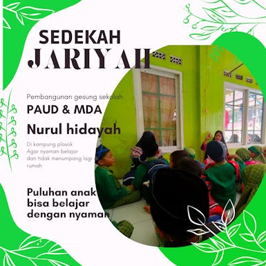 Sedekah Jariyah, Wujudkan Ruang Belajar Santri