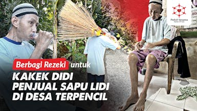 Kakek Didi Penjual Sapu Lidi di Desa Terpencil