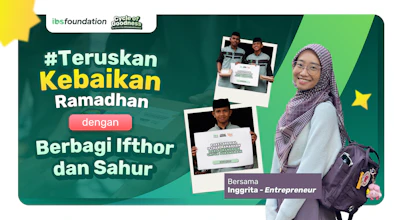 Bareng Inggrita Berbagi Paket Makanan Untuk Sahur dan Berbuka Puasa