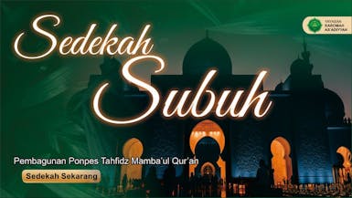 Sedekah Subuh, buat Masjid dan Pesantren Santri