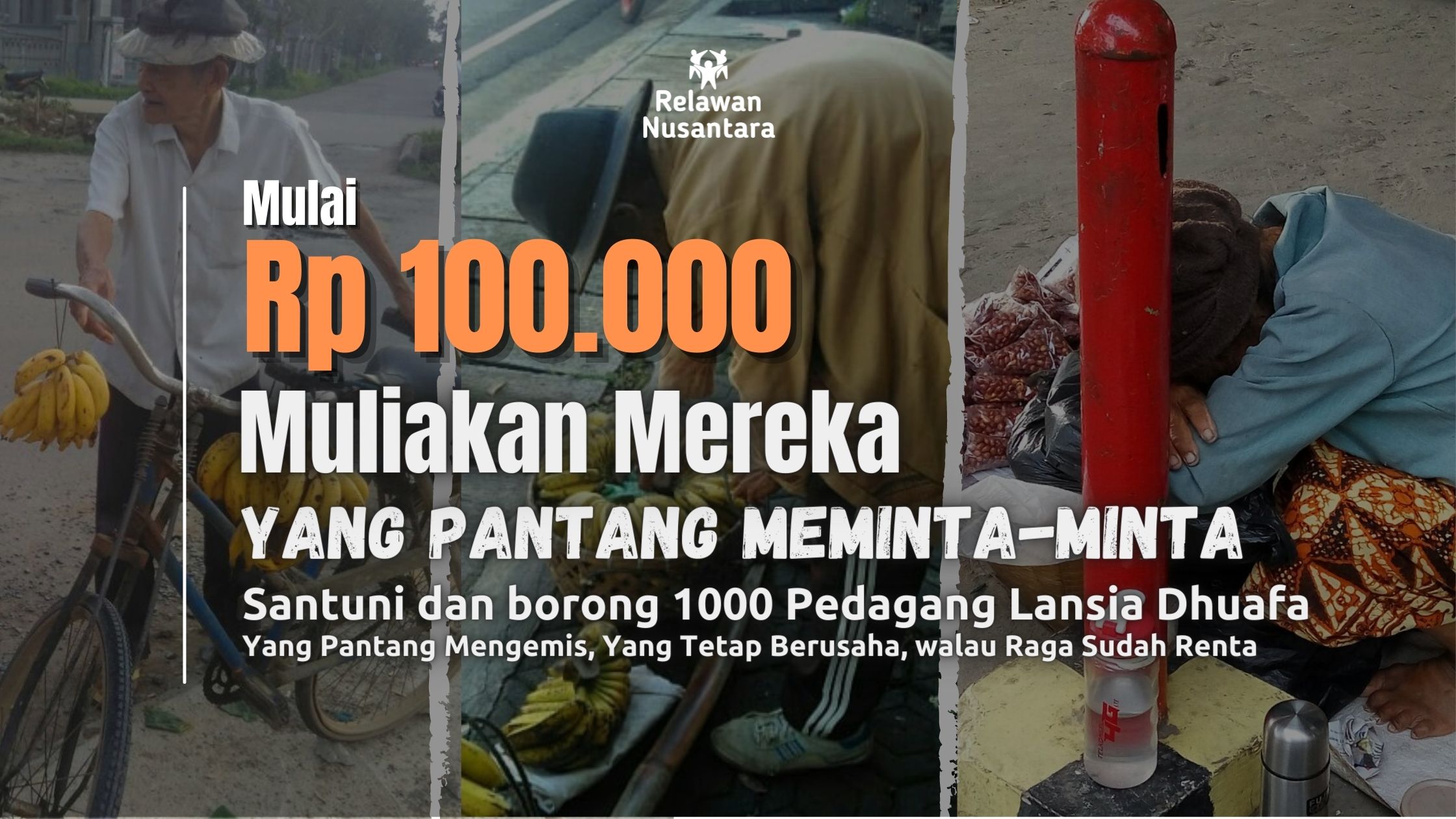 Borong Berbagi Pedagang Lansia Dhuafa