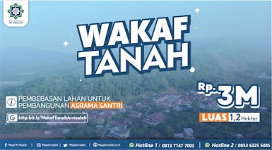 Wakaf Pembebasan Lahan Untuk Pembangunan Asrama Santri