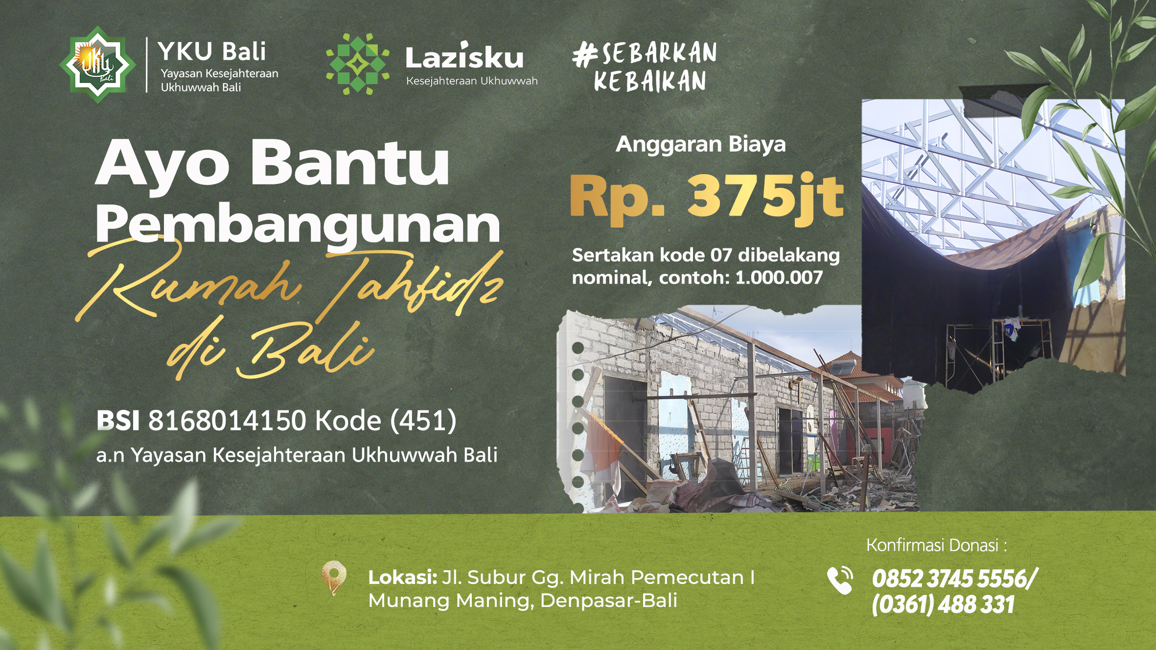 YUK BANTU BANGUN RUMAH TAHFIDZ